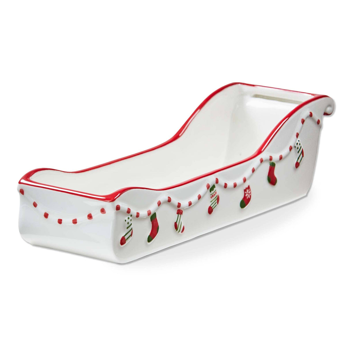 Christmas Holiday Cheer Sleigh Cracker Dish
