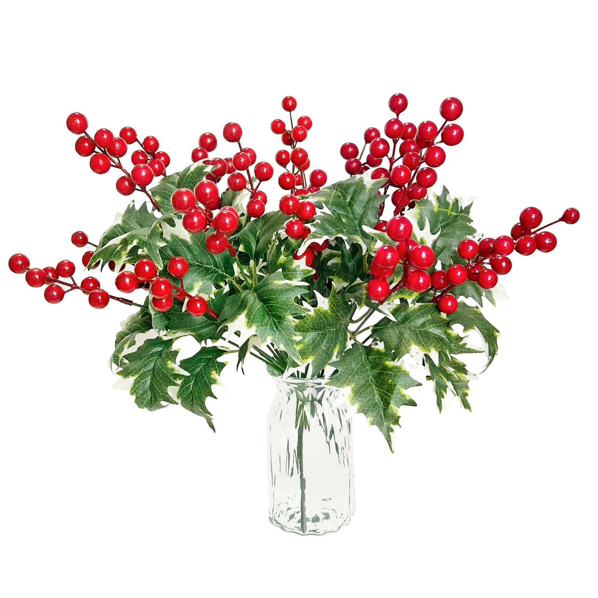 15'' Faux Red Berries Bush, Christmas Berries