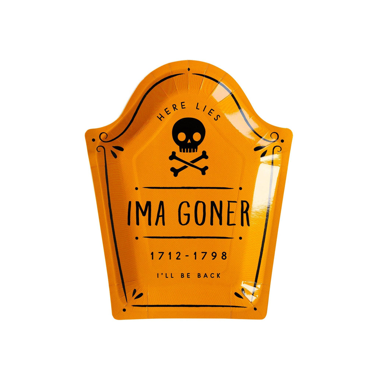 Hey Pumpkin Tombstone Shaped Paper Plate Set