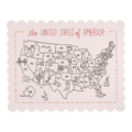 Color the USA Map Paper Placemat