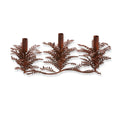 Greenery 3 Taper Holder Rust Iron Fall