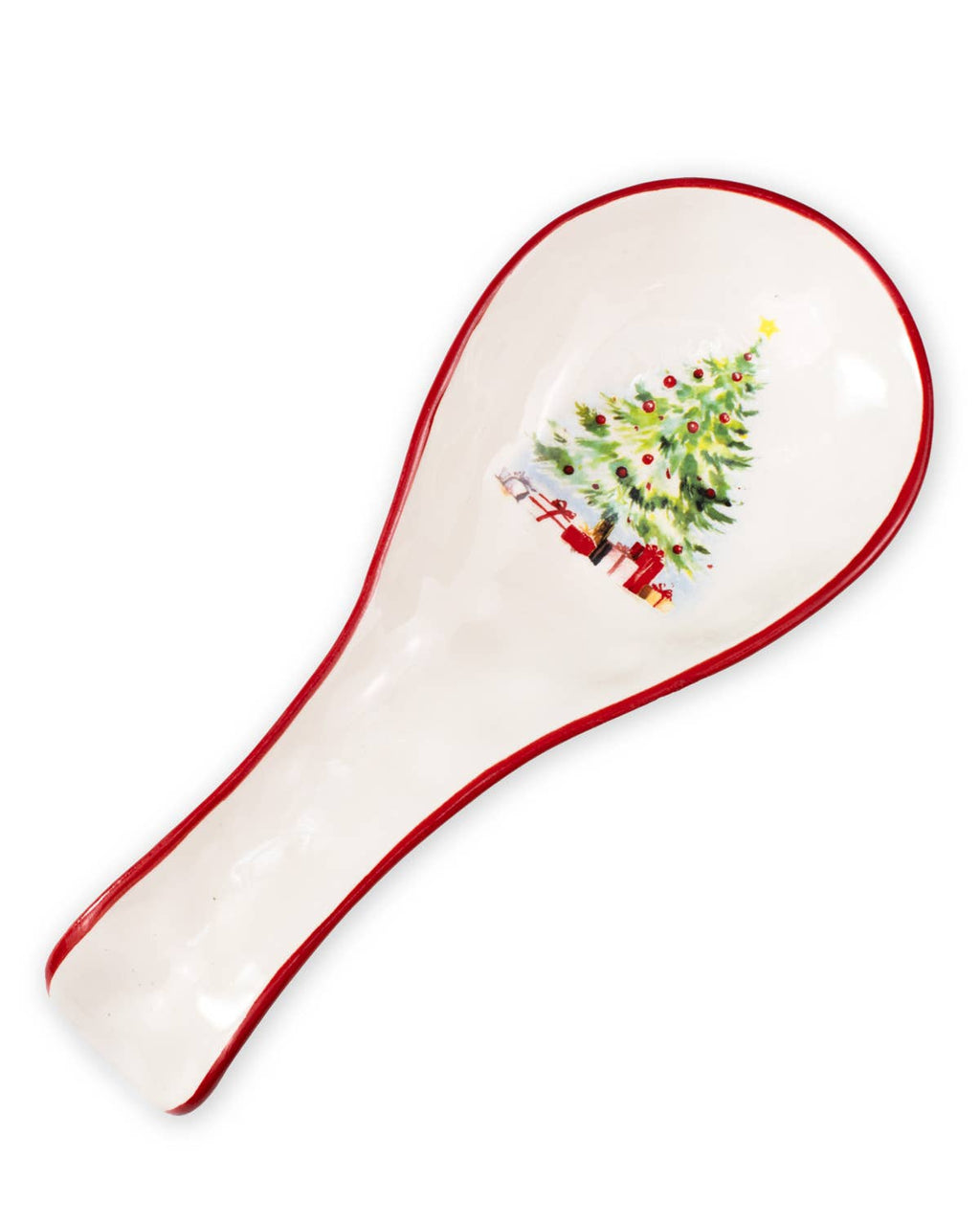 Gloria Tree Spoon Rest White/Multi 4x9.5in