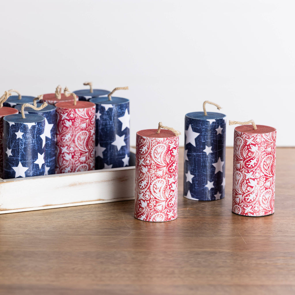 Patriotic Firework Decor, set of 12