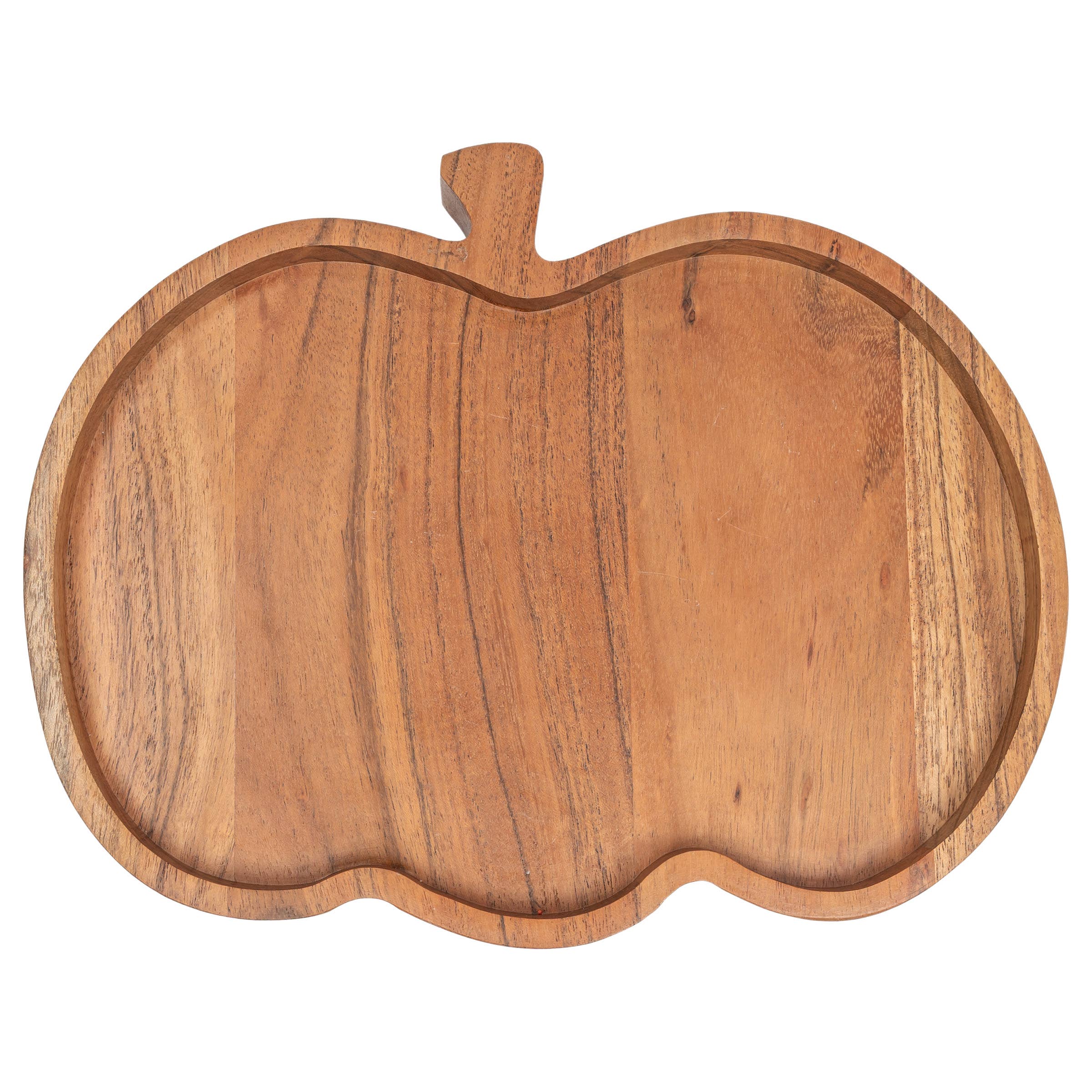 Pumpkin Shaped Wood Tray
