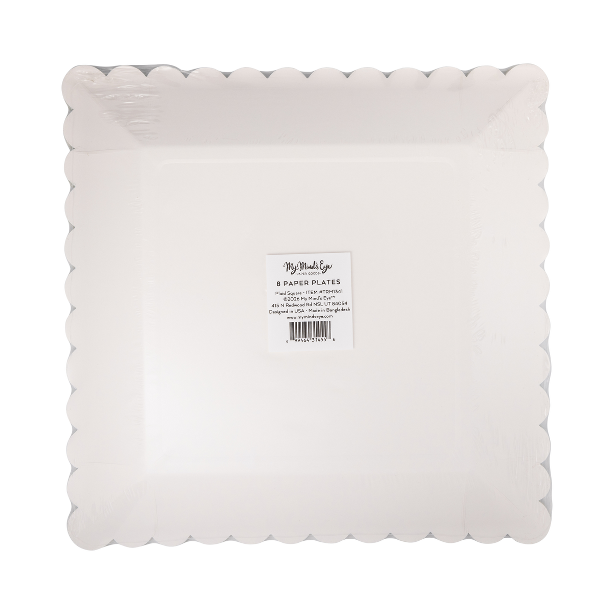 Plaid Square Plate - 10"