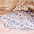 Frosted Blue Pine Toile Tree Skirt