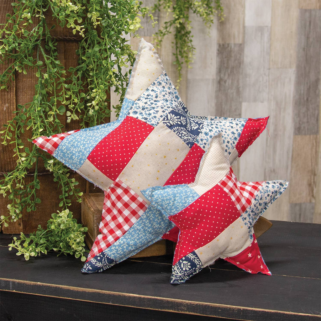 Patchwork Americana Star Pillow