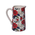 Patriotic Floral Ceramic Pitcher