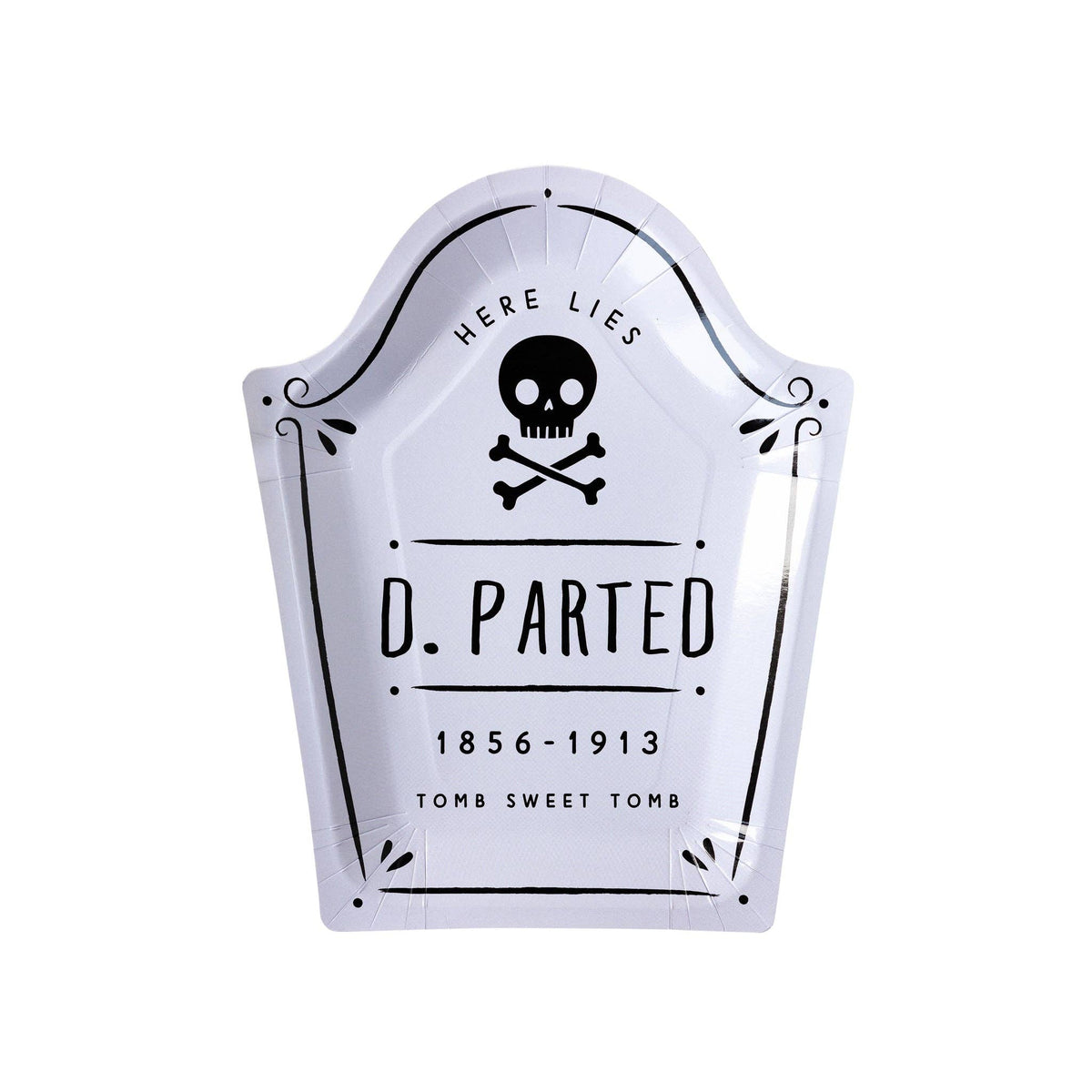 Hey Pumpkin Tombstone Shaped Paper Plate Set