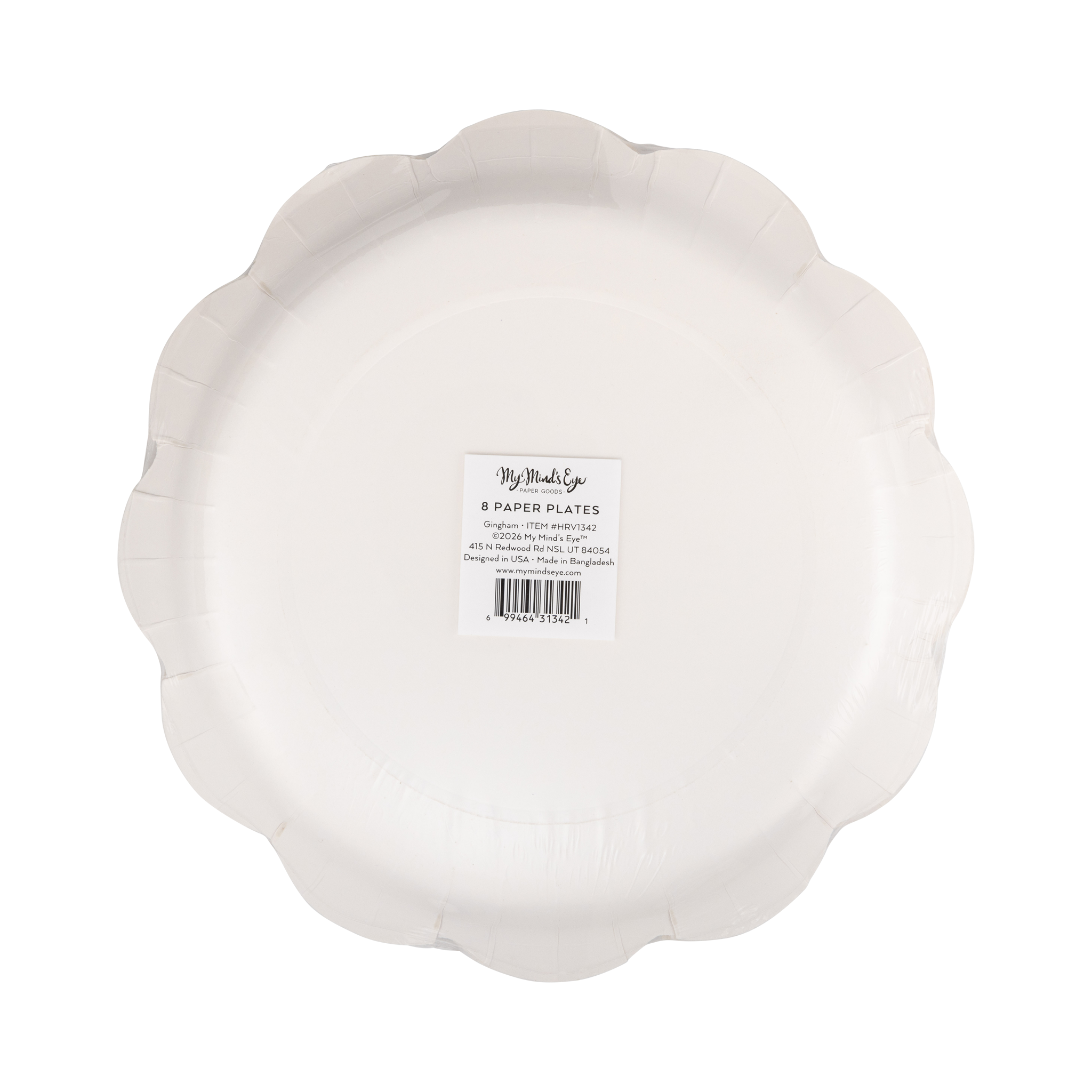 Gingham Happy Thanksgiving Paper Plates
