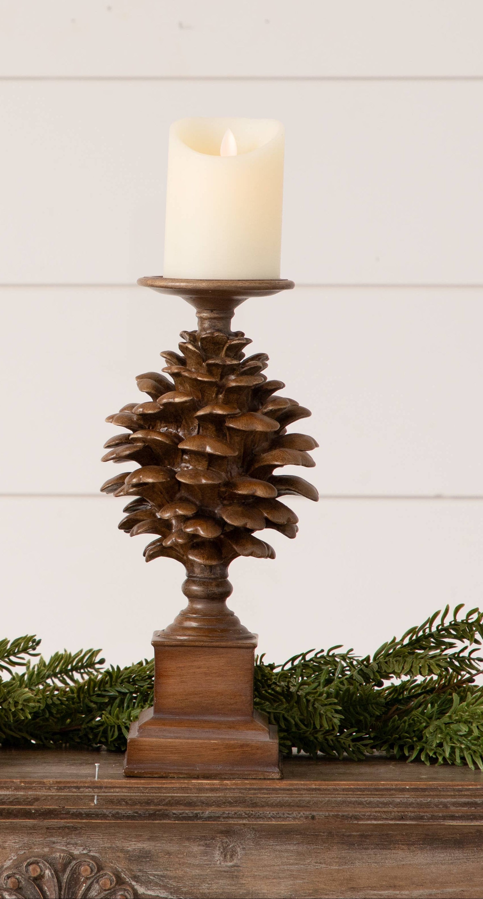 Pinecone Candle Holder