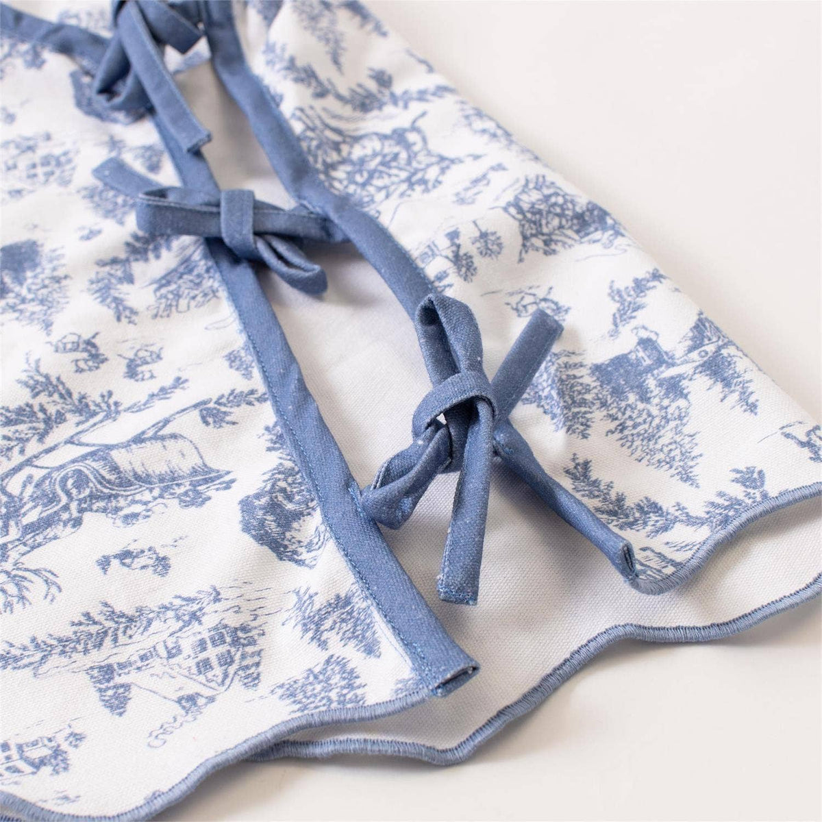 Frosted Blue Pine Toile Tree Skirt