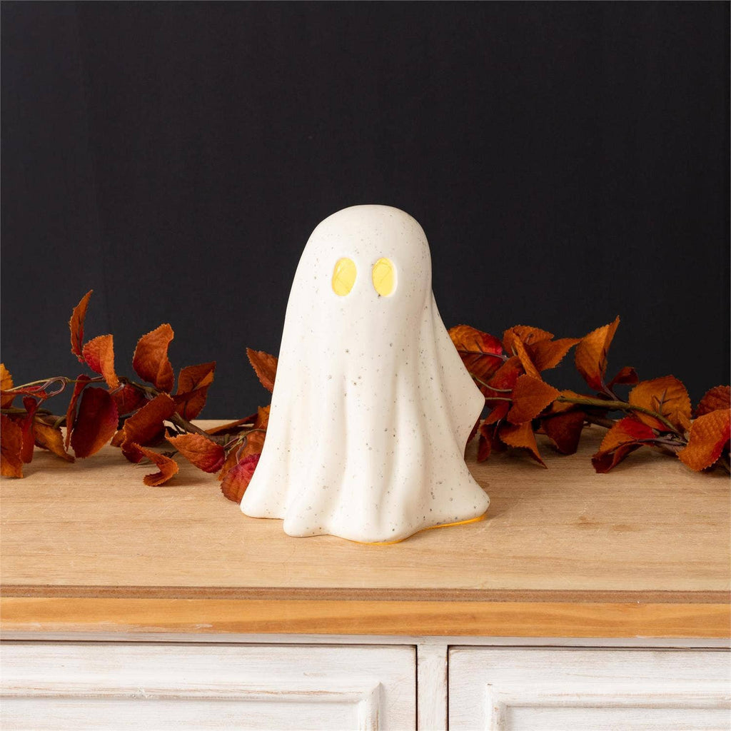 Stoneware Ghost Figurines (Set Of 02)