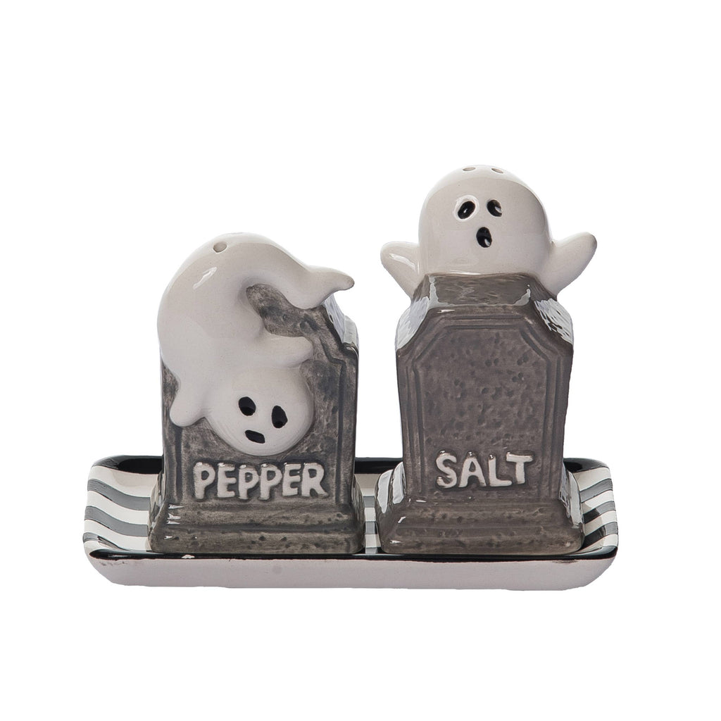 Dolomite Haunted Tombstone Salt & Pepper Shaker Set