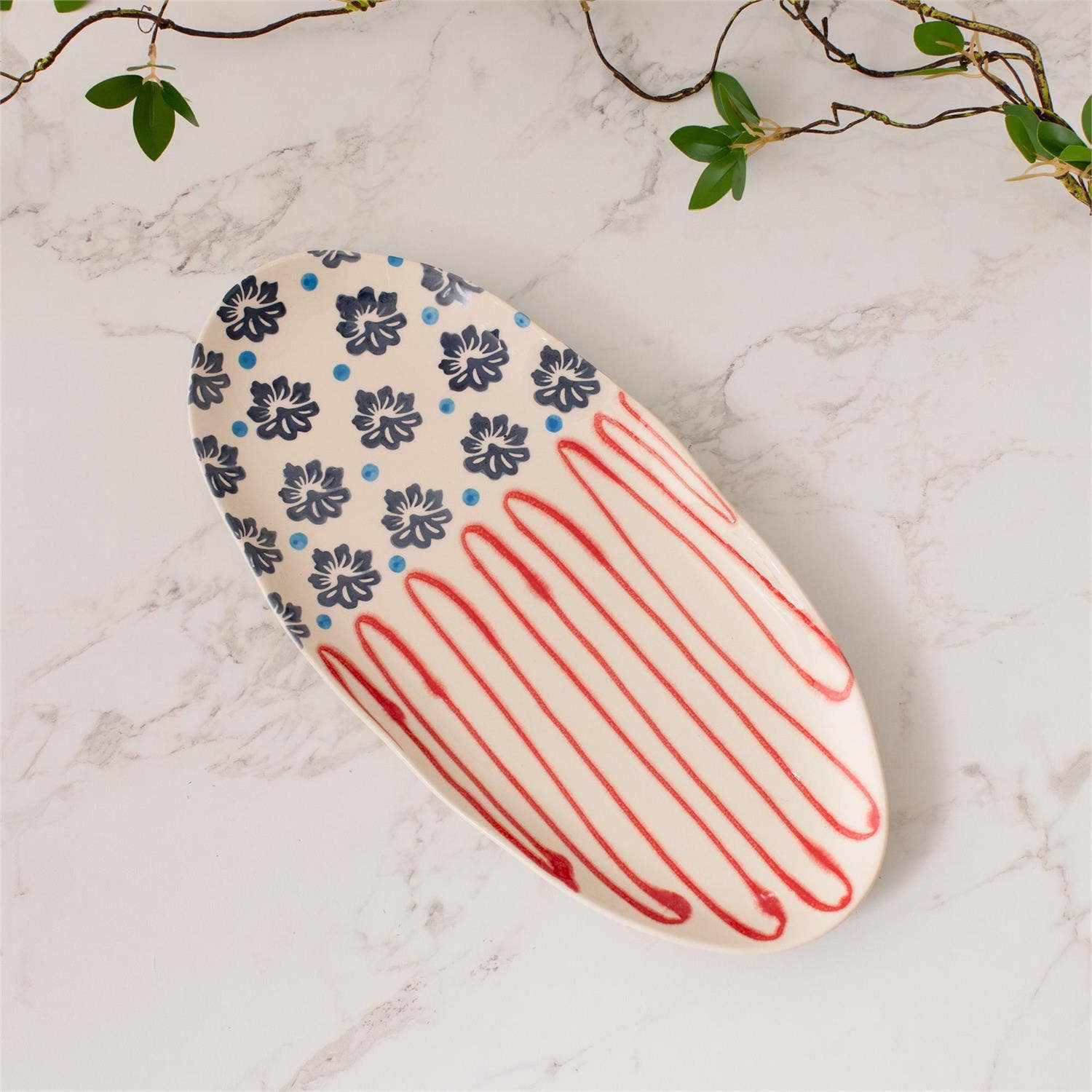 Americana Folk Art Platter