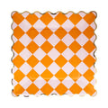 Pink & Orange Checkered 11" Paper Plate