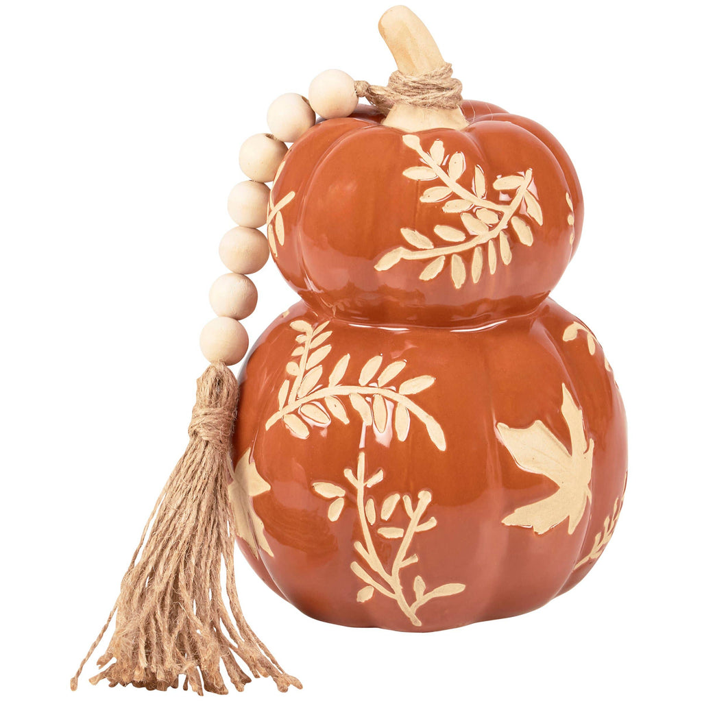 Orange Leaf Pumpkin Stack