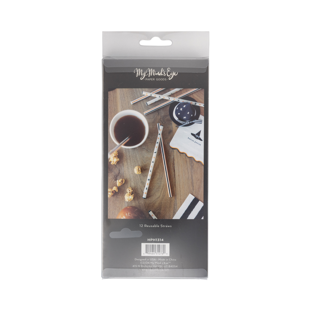 Happy Halloween Reusable Straws