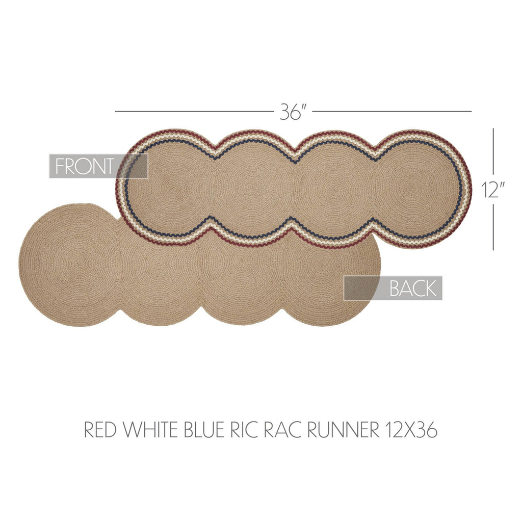 Americana Ric Rac Table Runner 12x36