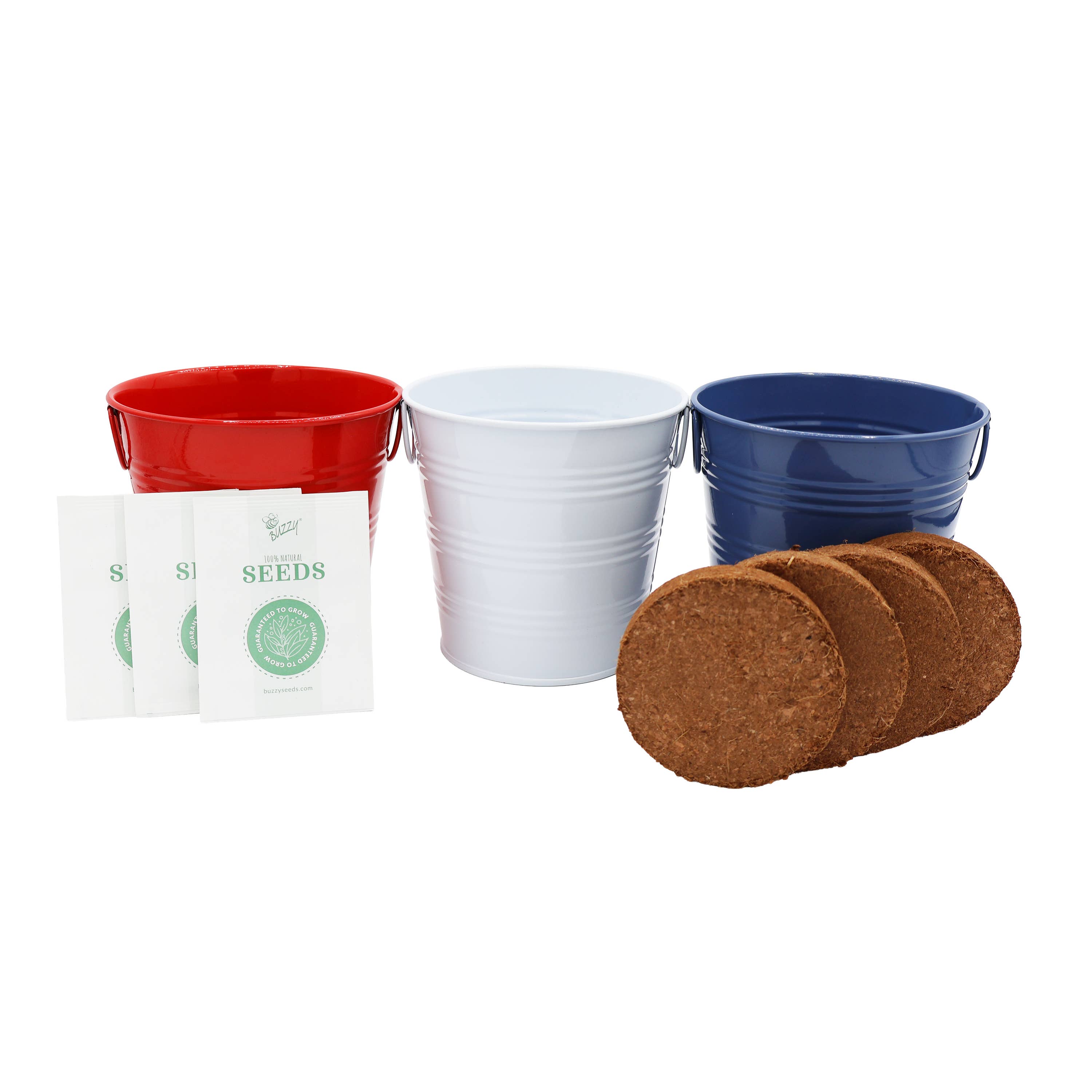 Americana Pails | Patriotic Garden Kit | Decorative Pail