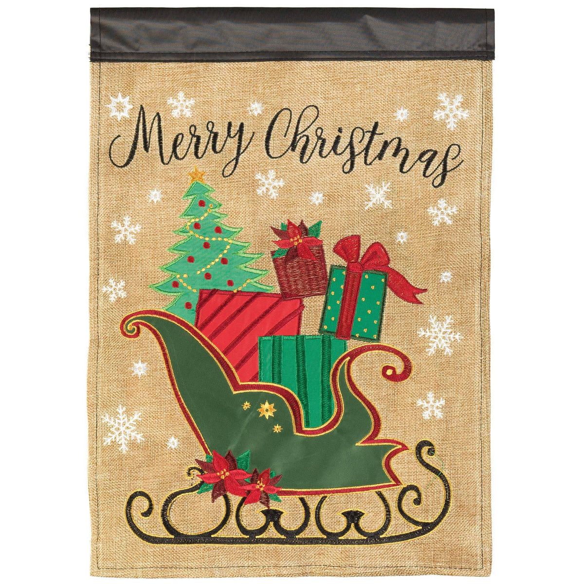 Garden Flag Sleigh Merry Christmas