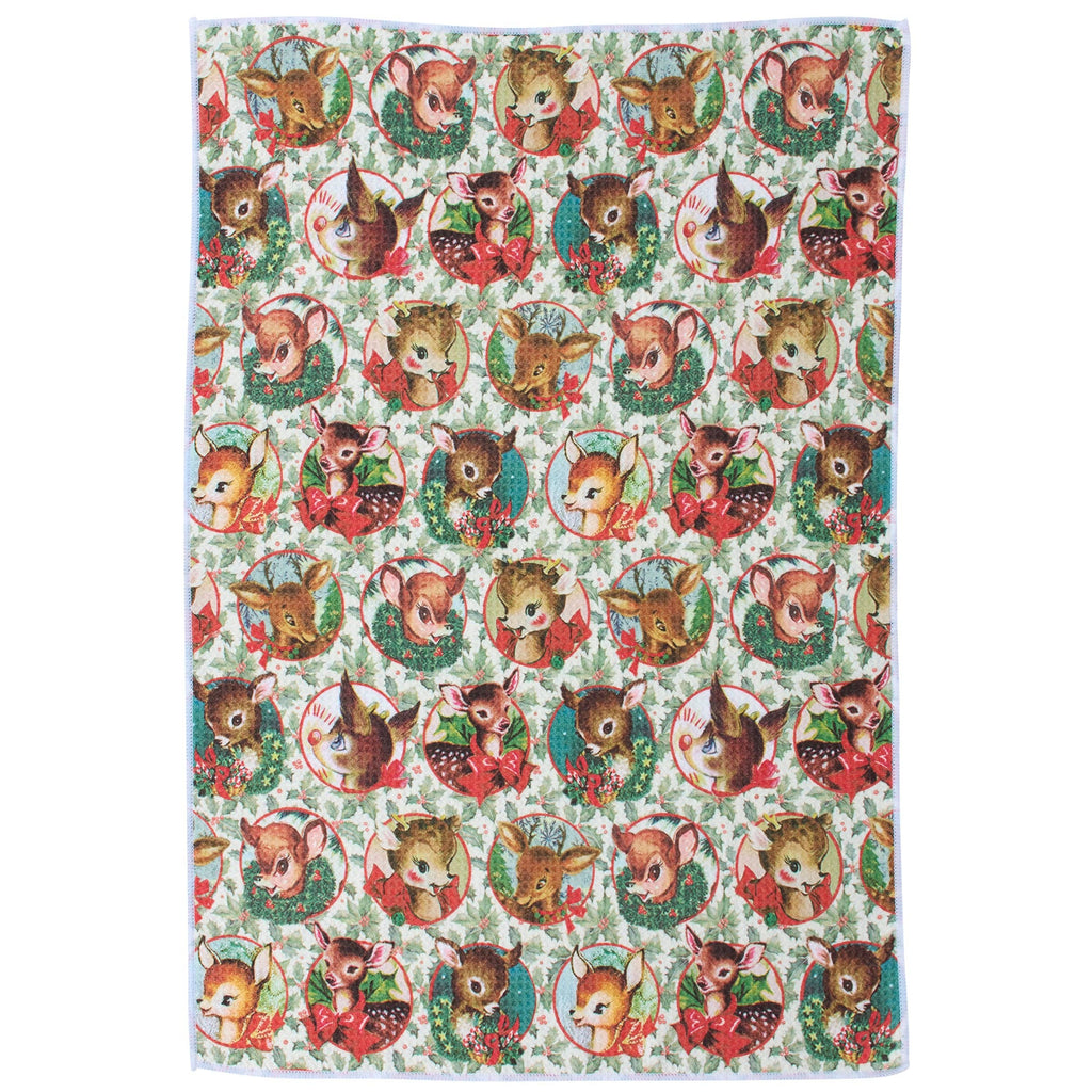 Retro Deer Kitchen Towel