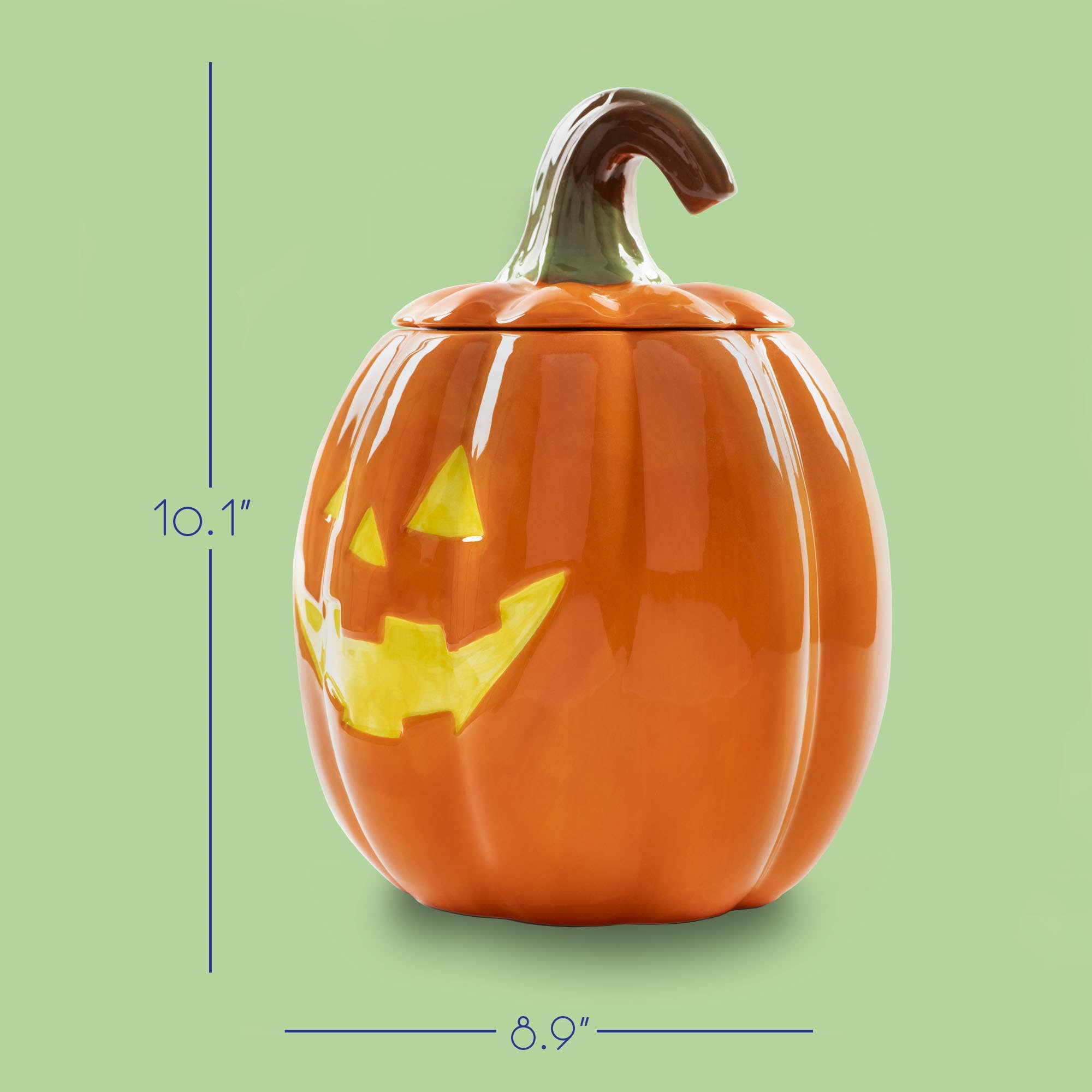 Pumpkin Jack-O-Lantern 10.5 x 7.9 Dolomite Cookie Jar