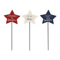 Patriotic Star Plant Stake, 3 Assorted