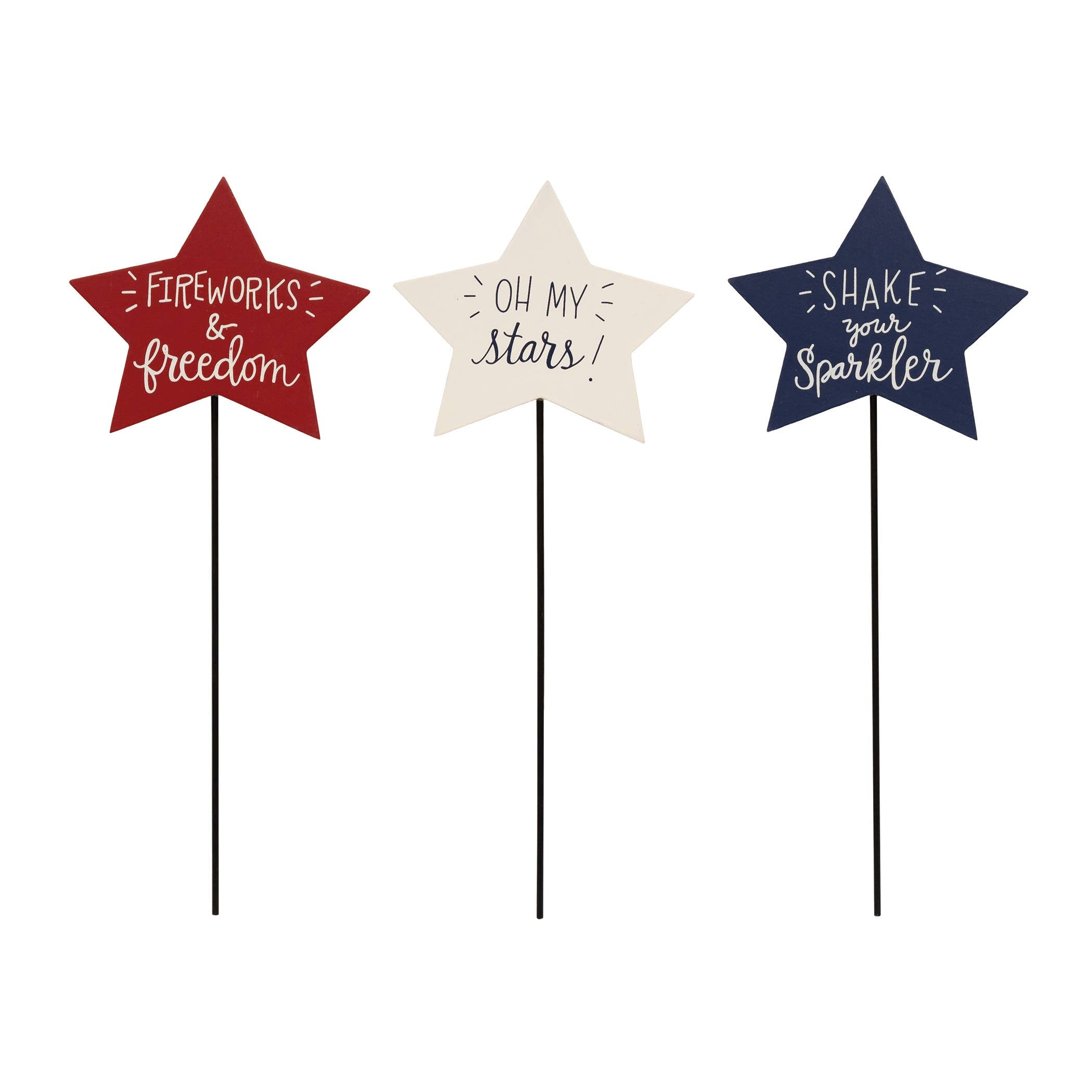 Patriotic Star Plant Stake, 3 Assorted