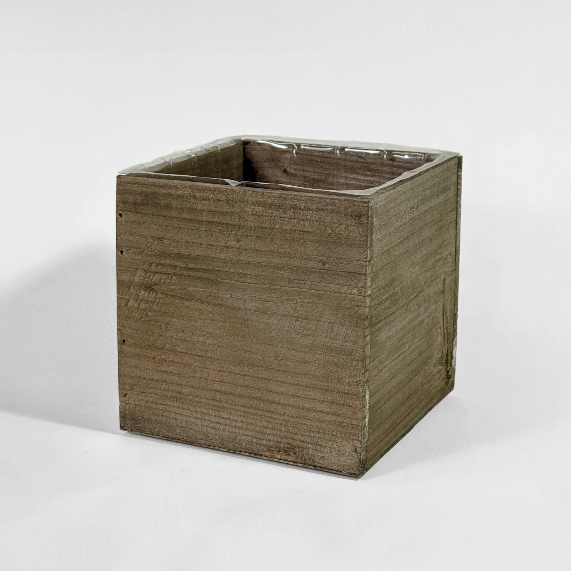 6"L Wood Cube Planter Boxes