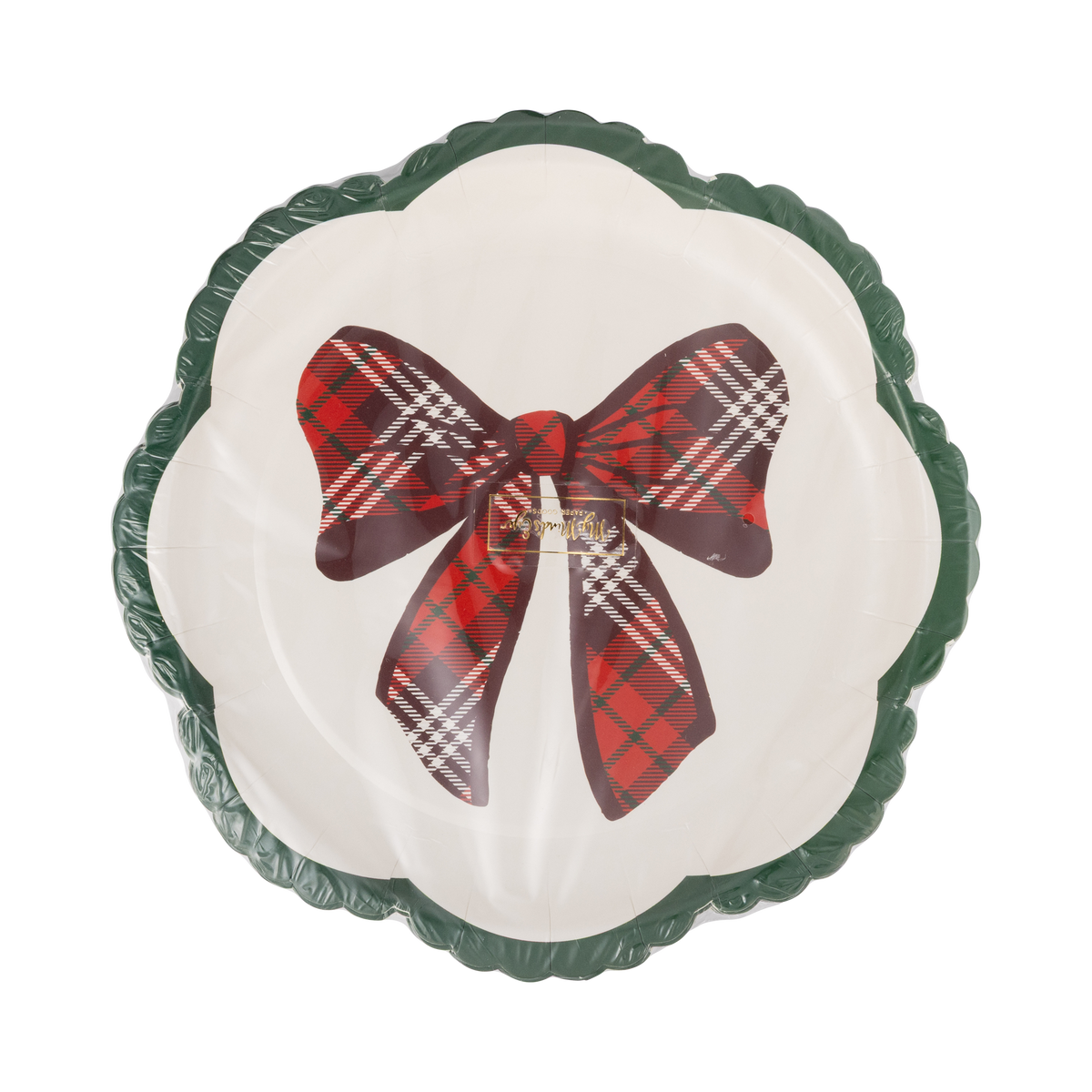 Plaid Bow Plate - 8"