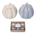 Mini Dolomite Fall Pumpkins Blue Decor