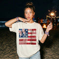 Vintage Patchwork American Flag Graphic Tee