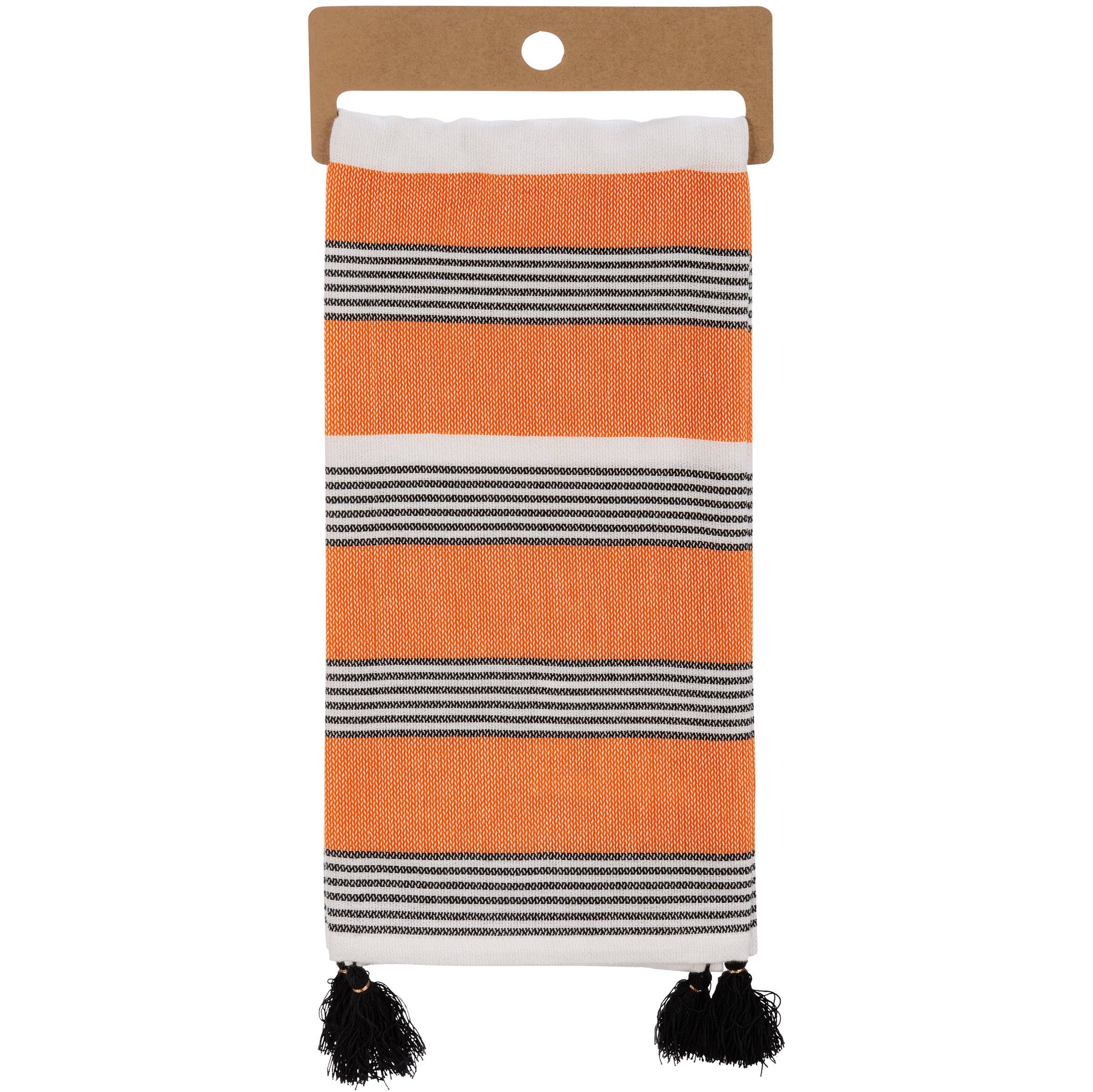 Happy Halloween Striped Kitchen Towel