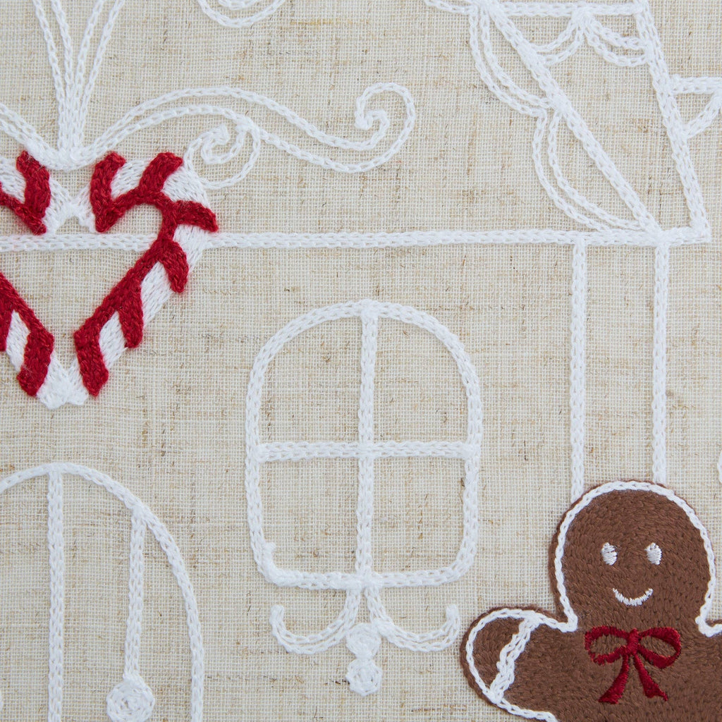 Gingerbread Town Embellished Table Runner - 14 x 70"