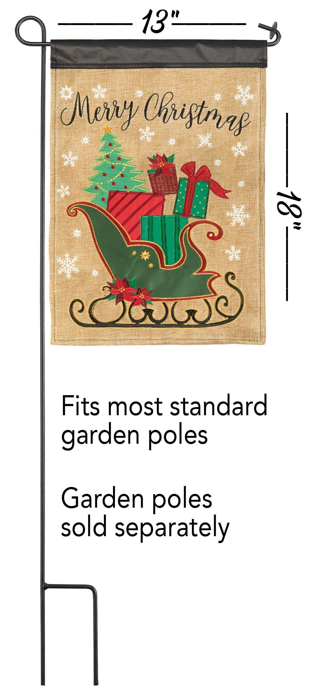 Garden Flag Sleigh Merry Christmas