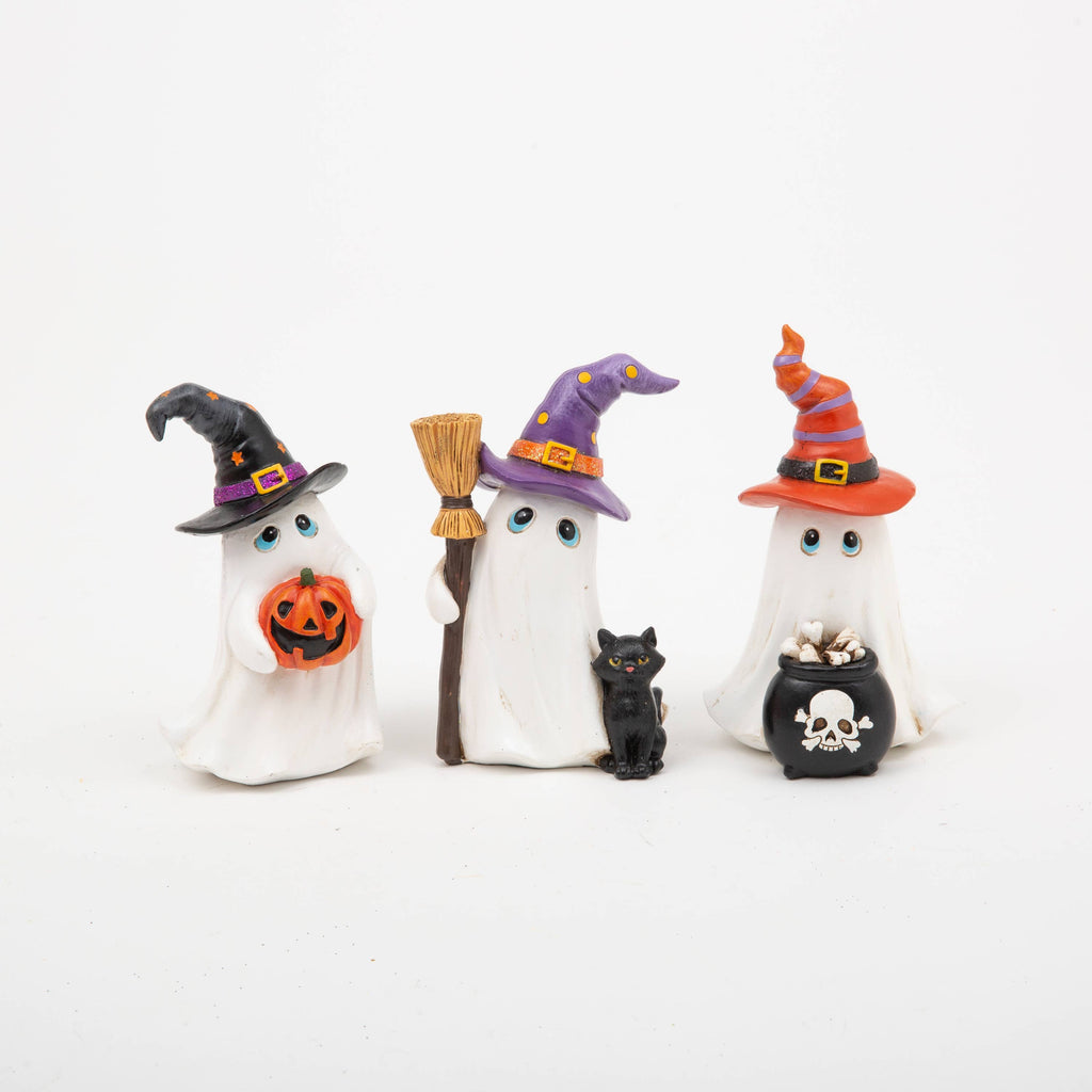 Resin Halloween Ghosts, 3 Asst