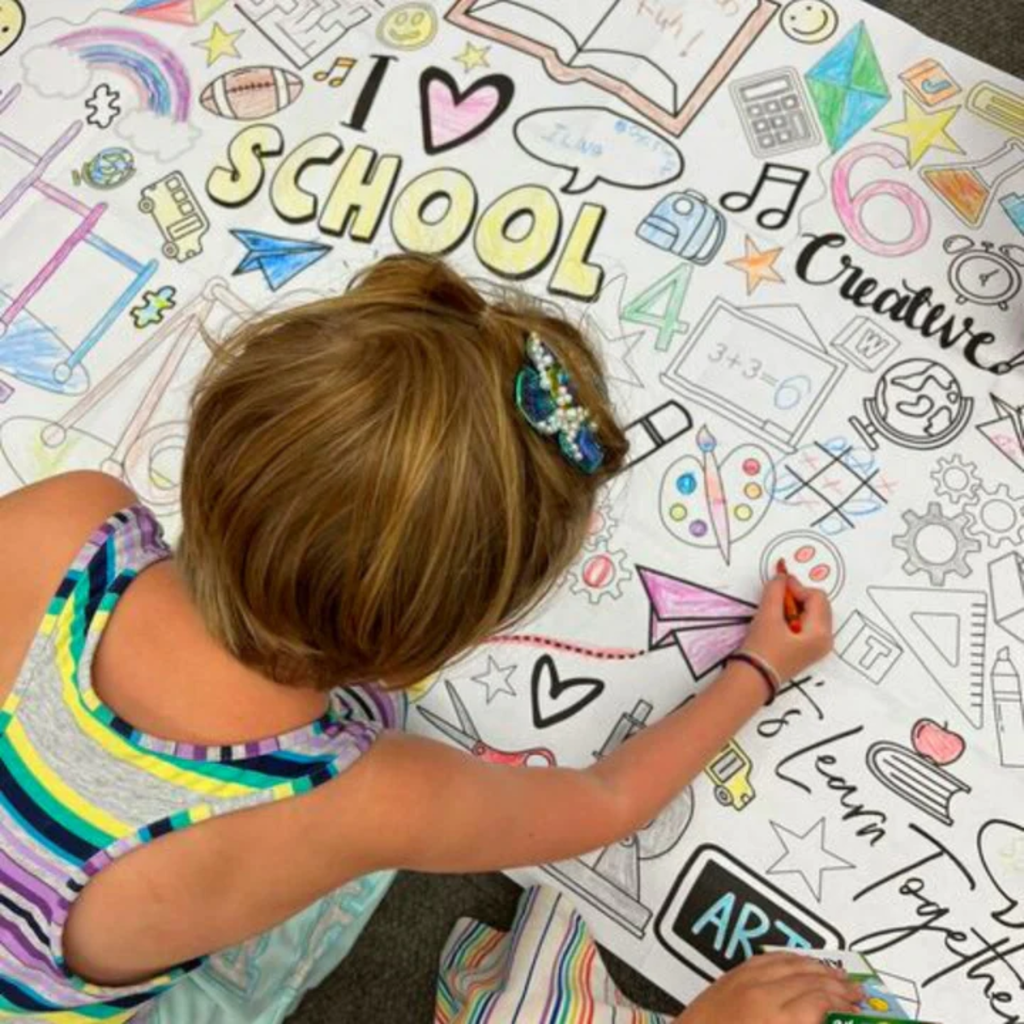 Back to School Coloring Tablecloth