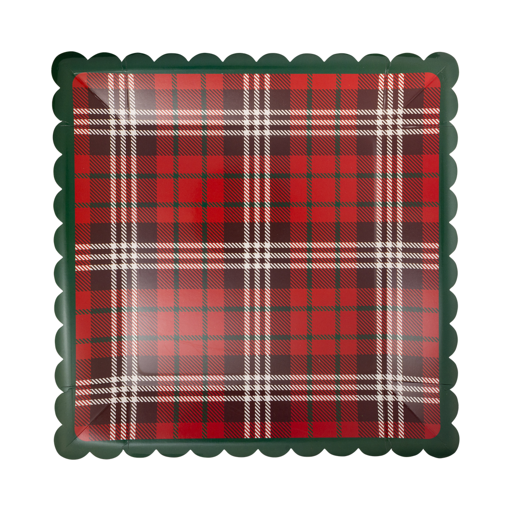 Plaid Square Plate - 10"