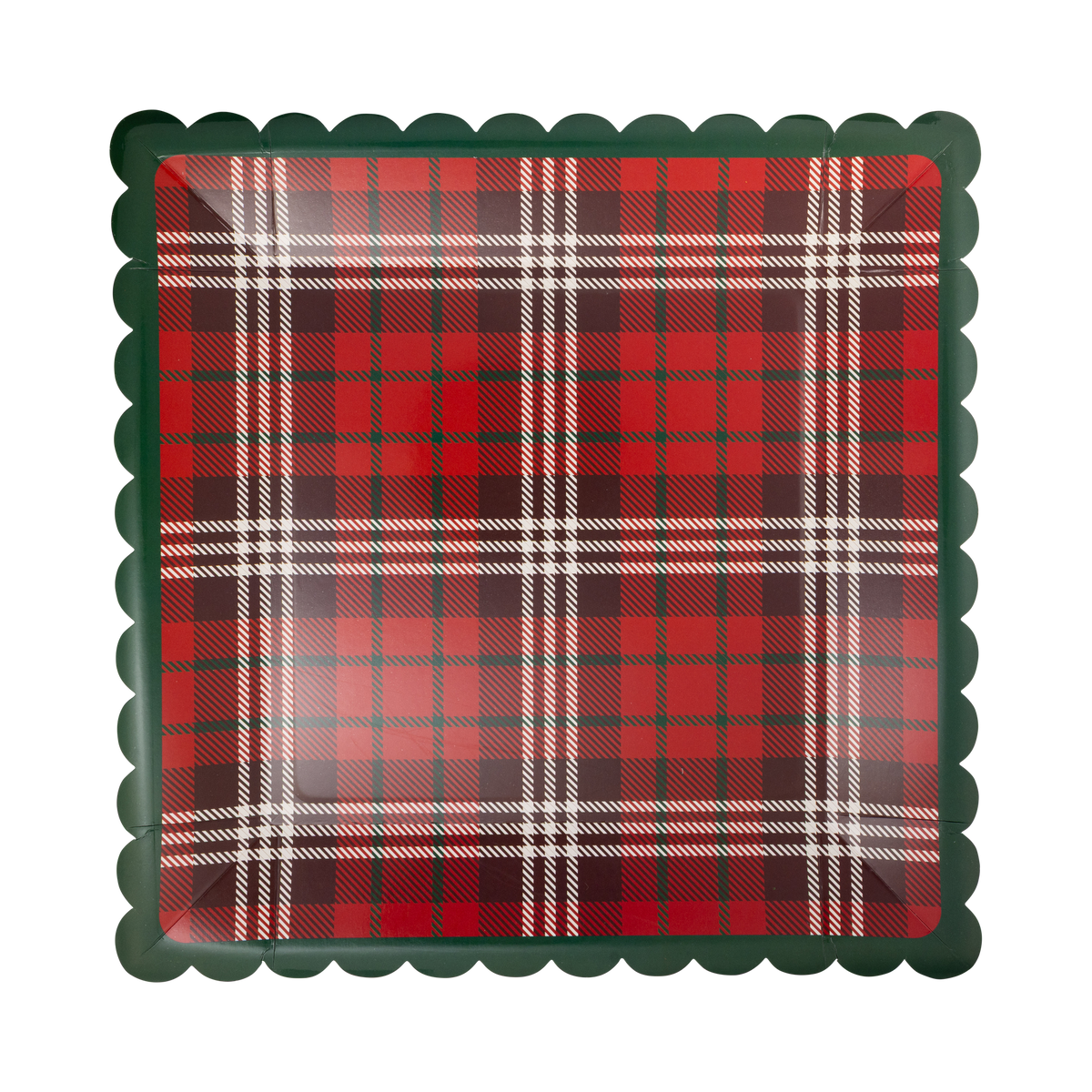 Plaid Square Plate - 10"