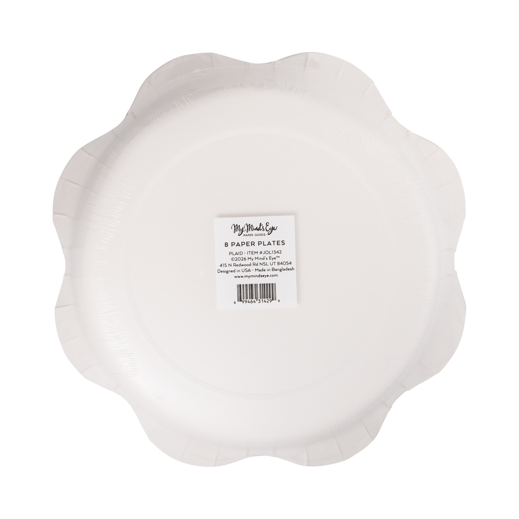 Plaid Dot Edge Plate - 10"