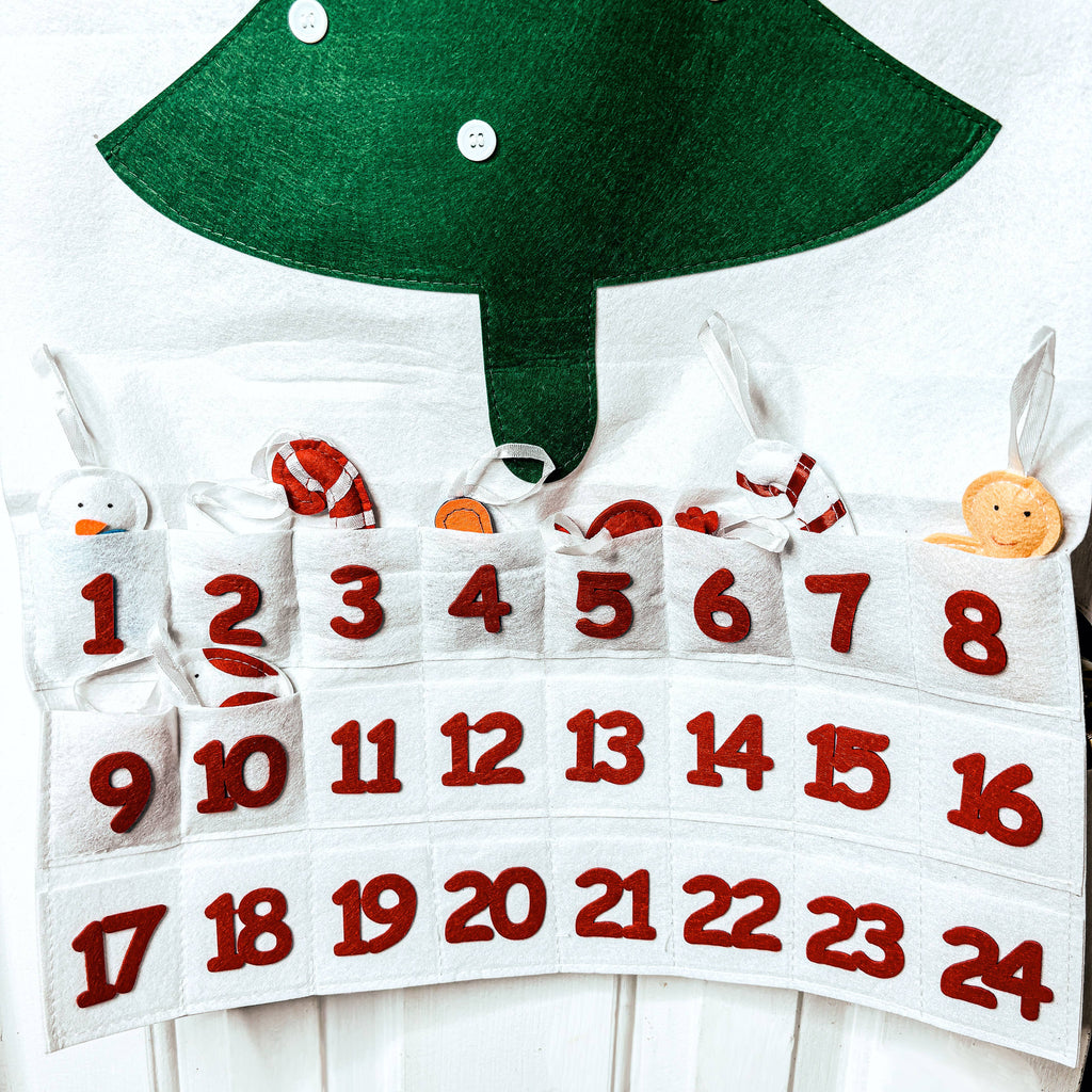 Christmas Home Decor Advent Calendar Felt |  Handmade
