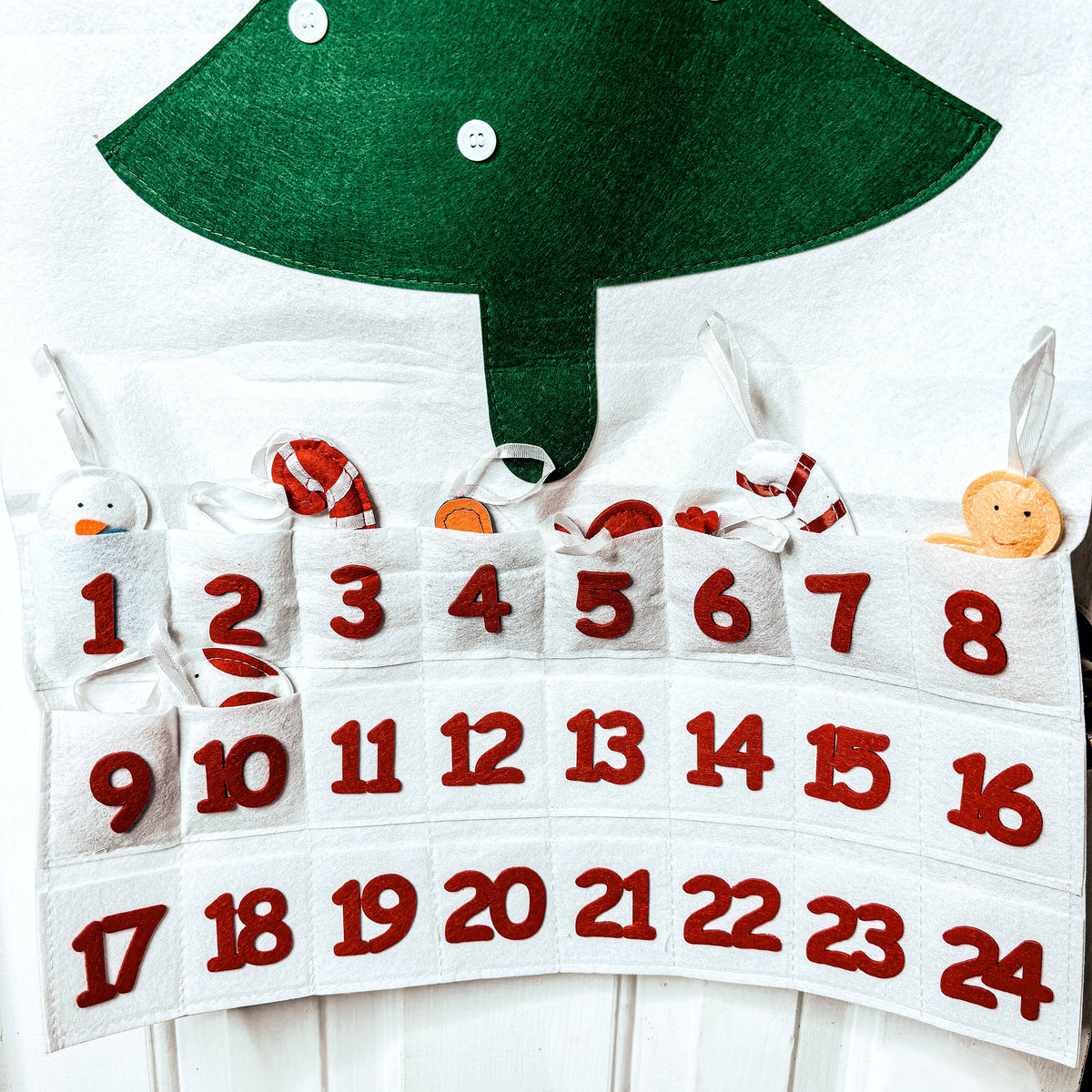 Christmas Home Decor Advent Calendar Felt |  Handmade