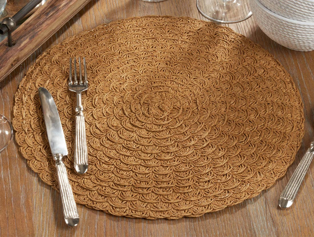 Natural Paper Woven 15" Round Placemats