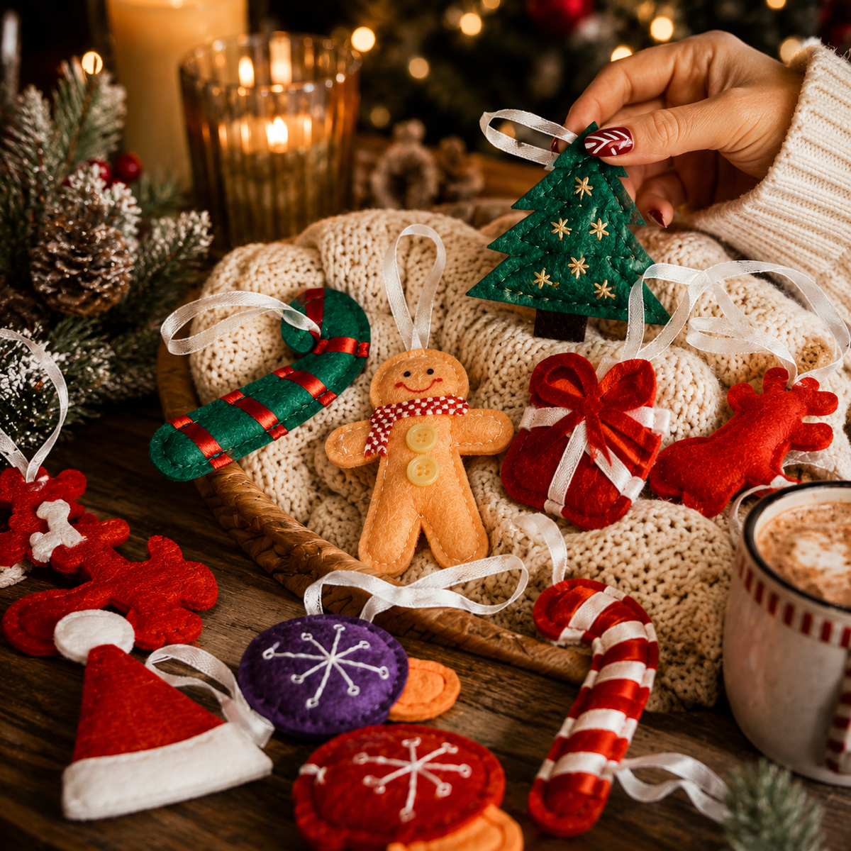 Christmas Home Decor Advent Calendar Felt |  Handmade