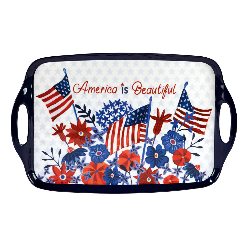 Stars & Stripes Melamine Rectangular Tray