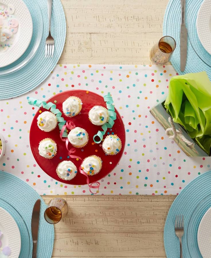 Happy Birthday Embellished Table Runner